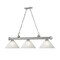 Z-Lite Cordon 3 Light Billiard, Brushed Nickel & White Linen 2306-3BN-AWL14 - alternate 5